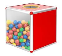 Boîte de loterie, boîte de loterie, 30 cm, transparente, urne transparente, boîte de donation pour dons, tirages au sort, votes