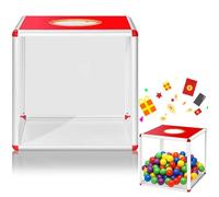 Boîte de loterie : boîte tombola, boîte de donation, boîte de distribution acrylique, urne, boîte de recommandation, boîte de jeu carrée, boîte de rangement transparente, boîte de commentaires (25 x