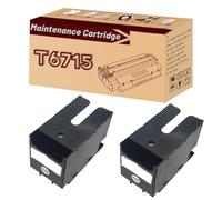 Boîte de Maintenance d'encre usagée Compatible T6715 PXMB7 pour Epson WF-4730 4740 4734 4830 4720 4820 3820 EC-4020 4030 4040 WF-C5710 Imprimante, réservoir de Collecte d'encre usagée 2 Combo Pack