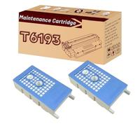 Boîte de Maintenance d'encre usagée T6193 T619300 SC1MB Compatible pour Epson Les imprimantes T3000 T5000 T7000 T3070 T5070 T7070 T3200 T5200 T7200 T5270 T7270 P10000 P20000 2 Combo Pack