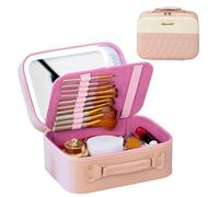 Boîte De Maquillage À LED - Organisateur De Trousse De Maquillage Étanche, Trousse De Maquillage Avec Éclairage LED | Carry Simply Grand Étui À Cosmétiques, Boîte De Maquillage De Voyage Au Design Div