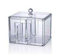 Boîte De Maquillage En Acrylique, Nouveau Coton-Tige, Portable, Transparent, Conteneur De Maquillage, Porte-Coton, Organisateur De Cosmétiques, Boîte De Rangement