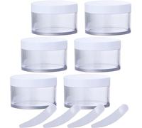 Boîte de maquillage. Lot de 6 pots cosmétiques en plastique de 200 g avec couvercle à vis, récipient for masque facial, lotions, crème(6.8 Ounces)