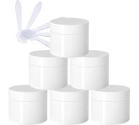 Boîte de maquillage. Paquet de 6, vide épais brillant avec couvercle à vis, doublure intérieure, bouteilles d'échantillon de voyage + 6 spatules(30ml)