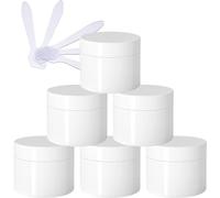 Boîte de maquillage. Paquet de 6, vide épais brillant avec couvercle à vis, doublure intérieure, bouteilles d'échantillon de voyage + 6 spatules(120ml)