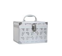 Boîte de maquillage professionnelle, étuis à cosmétiques de beauté, sac de maquillage, boîte à outils multicouche for ongles, organisateur de rangement, valise(Sliver small)