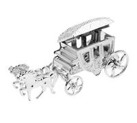 Boîte de Mariage Carrosse Royal Argentée en Plastique, Coffret Présents
