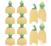 Boîte de Mariage en Papier Doré 20 Pièces Motif Ananas
