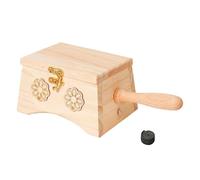 Boîte de massage chauffante - Boîte en bois pour massage thermique du ventre - Appareil de massage manuel portable avec sangle pour le ventre, la taille, le dos, le cou, les genoux - Adulte