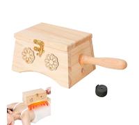 Boîte de massage chauffante, en bois pour massage thermique du ventre, aide au massage ergonomique avec sangle pour le ventre, la taille, le dos, les bras, les genoux, les femmes, les hommes, les