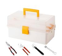 Boîte De Matériel De Pêche, Boîte À Outils - Organisateur De Collations Portable, Boît E De Pêche Polyvalente | Organisateur De B Oîte À Outils De Rangement À 2 Plateaux, Organisateurs De Matériel