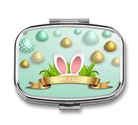 Boîte De Médecine Daily Oeuf D'oreille De Lapin De Pâques 2 Compartiment Boîte Scellée Boîte De Médecine, Boîte De Médecine Voyage Quotidienne