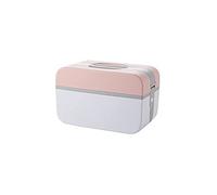 Boîte de médecine familiale, boîte premiers secours, conteneur médicaments domestique multicouche Portable for bureau, rangement médicale à domicile, coffre(Pink,L)