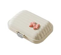 Boîte de médecine hebdomadaire Plastique Mini portable Scellant Terre 7 jours Organisateur Conteneur pour voyage de voyage en plein air Randonnée (Décoration de l'arc L longueur 10 cm / 3,9 pouces)