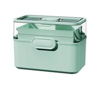 Boîte de médecine - Organisateur de pilules, conteneur médical | Coubelle de stockage durable portable, étui à compartiment amovible avec poignée pour la famille secourir les secours de secours d'urge
