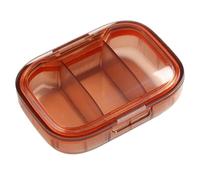 Boîte de médecine portable - Boîte de pilule de voyage | Organisateur de boîtes à pilules, 3 compartiments conteneur de pilules de voyage, esthétique de boîte à pilules