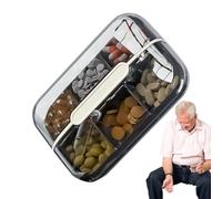 Boîte de médicament de voyage, distributeur de médicaments | boîte à pilules portable à 6 compartiments, porte-pilules portable, boîte à pilules pour voyage, utilisation quotidienne, voyage d'affaires
