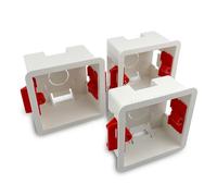 Boîte de montage de commutateur de Type 86, Cassette ignifuge en plastique PVC, boîte arrière de jonction universelle blanche, boîte électrique dissimulée Double 38mm 2PCS