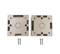 Boîte de montage Ethernet pour plaque murale - Boîtier en PVC - Dimensions : 86 x 86 x 40 mm - Doré - 2 pièces