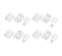 Boîte de montage faciale RJ45, paquet de 4 |Plaque murale Ethernet à port unique pour un câblage ordonné |Prise Keystone avec IDC en bronze phosphoreux / 250 fiches |ABS, vis