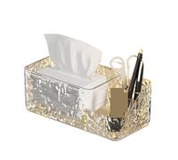 Boîte De Mouchoirs Boîte à mouchoirs en forme d'eau ondulée, légère, multifonctionnelle, for salon, table thé, rangement, usage domestique Pour Le Salon(Transparent)