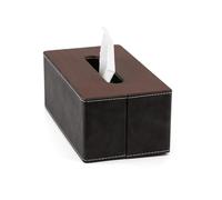 Boîte de mouchoirs cosmétiques, 25,5 x 14,2 x 10,5cm PU Cuir Tissue Box Holder, Rectangle Tissue Box Covers pour Kleenex Serviette rectangulaire Tissue Holder pour Salle de Bain Home Office