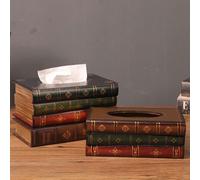 Boîte de mouchoirs en bois antique de style classique rétro, support rectangulaire pour boîte de mouchoirs, distributeur de papier, couvre-boîte de serviettes, décoration pour la maison, salle de bain