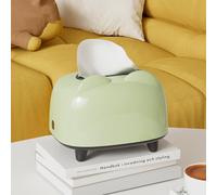 Boîte De Mouchoirs En Forme De Toast Avec Support De Téléphone Intégré - Conteneur Multifonctionnel Ressort De Levage Pour Accès Facile Design Stable À 4 Pieds(Green)