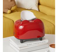 Boîte De Mouchoirs En Forme De Toast Avec Support De Téléphone Intégré - Conteneur Multifonctionnel Ressort De Levage Pour Accès Facile Design Stable À 4 Pieds(Red)