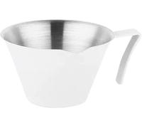 Boîte de mousse de lait, tasse d'extraction Stainless Steel Espresso Extraction Cup With Guide Spout 100ml Multicolor(White100ml)