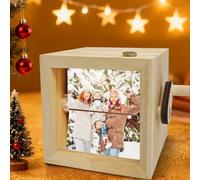 Boîte de mouvement à LED artistique personnalisée, album d'histoire à manivelle photo unique, boîte d'amour romantique lumineuse faite à la main