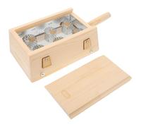 Boîte de Moxibustion en Bois à Six Ouvertures pour Usage Domestique | Fond Plat, Couvercle Sécurisé, Format Portable, Construction en Bois et Métal, Facile à Ranger Transporter