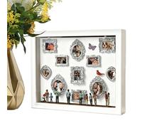 Boîte de Musée Miniature | Figurines en Bois Ludiques avec Éclairage pour Kit d'Affichage de Mémoire - Cadre Photo DIY Mémoire Familiale,pour Couples, Elle et Lui, Adultes, Amis, Épouse et