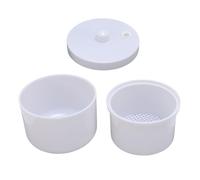 Boîte de nettoyage d'outils d'ongles, boîte de désinfection d'outils d'art d'ongles, plateau amovible multifonctionnel et panier de drainage, boîte de nettoyage de forets à ongles