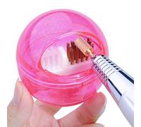 Boîte de nettoyage pour forets pour ongles - Brosse amovible à deux voies - Brosse à fil souple et dure pour un nettoyage efficace - Outil de manucure et de soin des ongles
