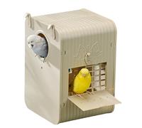 Boîte de nidification pour oiseaux - Boîte de nid de cocktail, suspension en bois pour oiseaux rustique naturel résistant aux intempéries idéalVisual Spacious Parrot Shelter Built-in Ladder For Nature