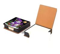 Boîte de notes autocollante en cristal DIY en PU avec strass pour peinture diamant Noël - Organisation de bureau élégante et créative
