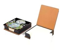 Boîte de notes autocollante en cristal DIY en PU avec strass pour peinture diamant Noël - Organisation de bureau élégante et créative
