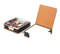 Boîte de notes autocollante en cristal DIY en PU avec strass pour peinture diamant Noël - Organisation de bureau élégante et créative
