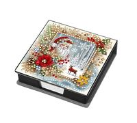 Boîte de notes autocollante en cristal DIY en PU avec strass pour peinture diamant Noël - Organisation de bureau élégante et créative