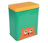 Boîte de nourriture pour chats Rex London Chester The Cat - vert/jaune/orange - 11x16.5x20 cm