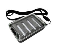 Boîte de pêche à la mouche - Étui de poche compact transparent avec cordon, accès transparent | Boîte de rangement légère pour hameçons, mouches artificielles, équipement de pêche, voyage à la ligne