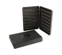 Boîte de pêche à la mouche ultra-fine en ABS avec fente en mousse pour | Design ultra fin, ABS double face, inserts en mousse fendue, protège les mouches sèches, empêche les enchevêtrements de