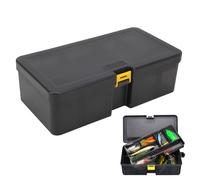 Boite de Peche,Boîte de Rangement pour leurres de pêche Double Couche,Portables Plastique Boîte à Pêche,Pêche Accessoires Boite a Leurre Peche avec Compartiment Amovible,8.5x4.7x2.6in