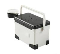 Boîte de pêche fonctionnelle avec plusieurs ouvertures et rangement pour petits objets et distribution d'arômes (blanc et noir)