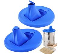 Boîte de peinture avec couvercle,Boîte de peinture avec couvercle Buse | Lot de 2 boîtes de peinture avec bec verseur sans gunk, sans couvercle anti-goutte, accessoire de rangement pour gadget