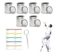 Boîte de peinture, boîtes de peinture vide - Petits conteneurs de stockage de peinture ronde | Fournitures d'art, seau 'organisateur d'argent pour projets professionnels, peinture