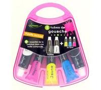 Boite de peinture essentielle 5 tubes de gouache (2x20ml + 3x10ml) couleurs primaires + palette intégrée G