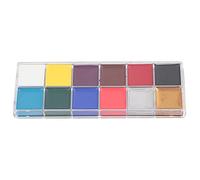 Boîte de Peinture pour Visage de Peinture à L'huile, Couleur de Couleur Vive Ensemble de Maquillage de Peinture de Carrosserie avec Poignée Ergonomique pour (12 couleurs huile)