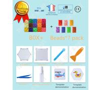 Boîte De Perles À Coller Activité Couture Montessori Bijou Bracelet Enfant Collier Corde Main Bricolage Garçon Fille Jouet Ludique